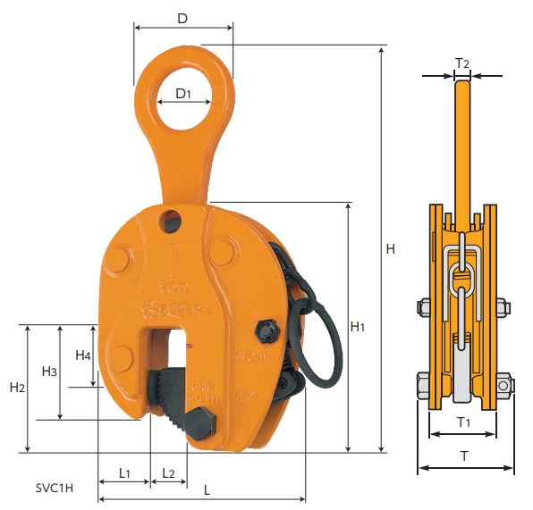 Thông số kỹ thuật của kẹp tôn đứng SVC-H (1)